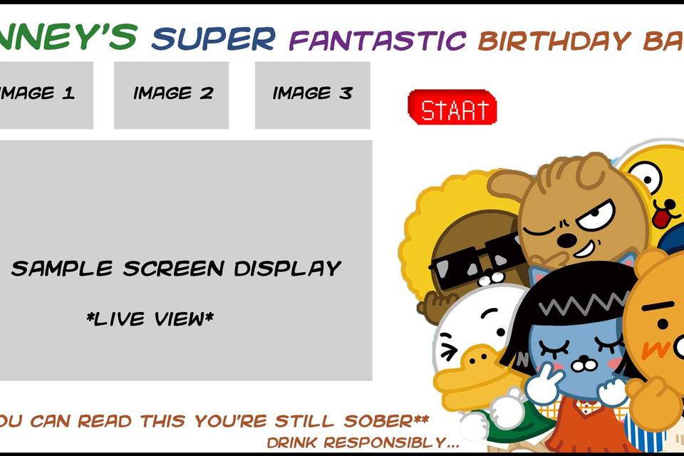 Sample display screen