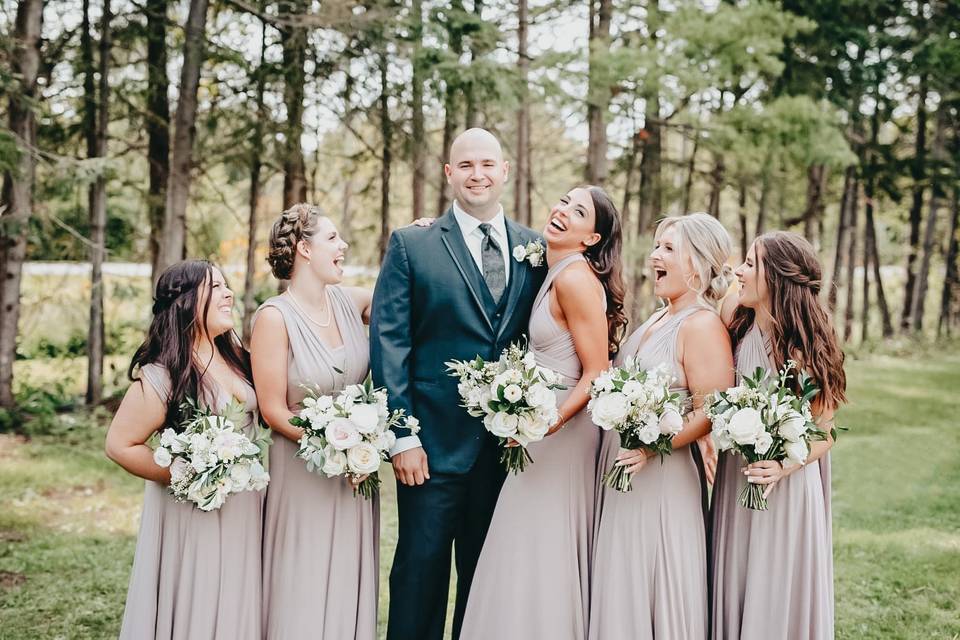 A Groom & The Maids