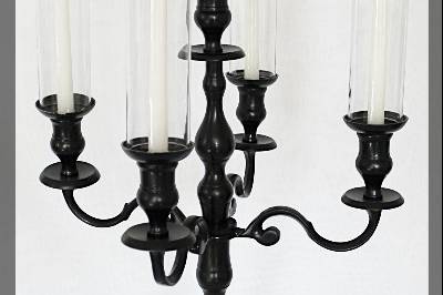 Black Candelabras With Tapers