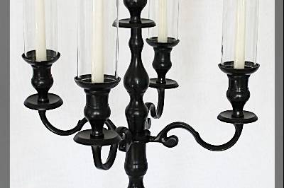 Black Candelabra with Tapers