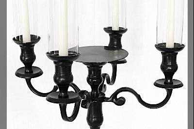 Black Candelabra /Taper Candle