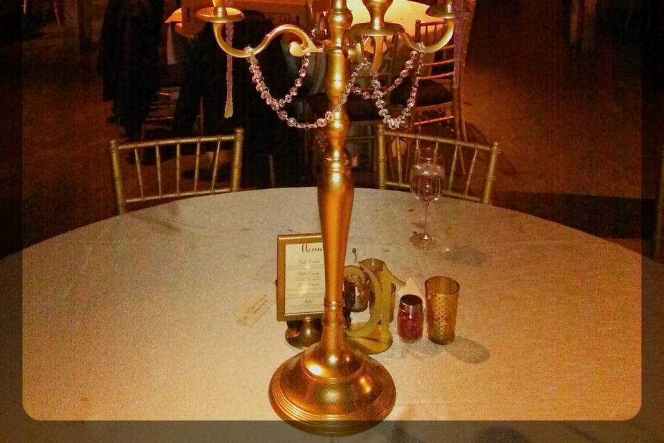 Gold candelabras