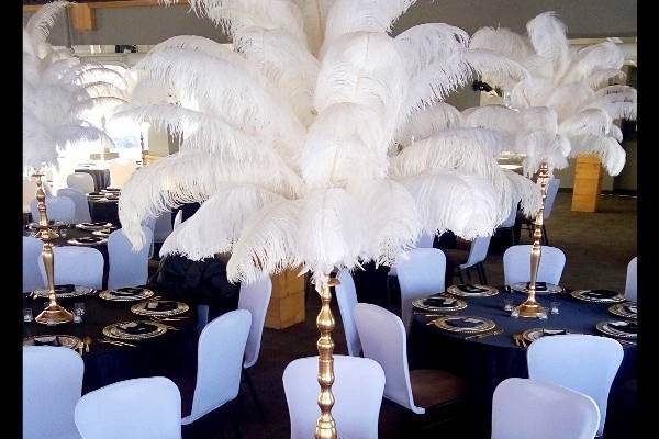 Ostrich Feather Centerpiece