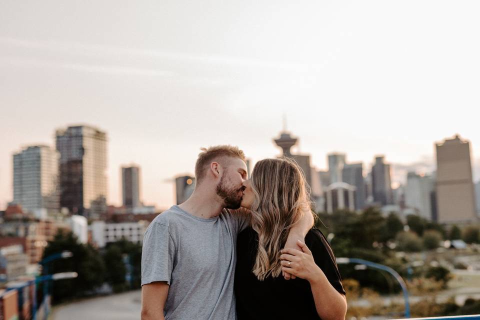 Engaged couple