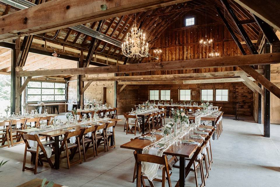 Barn Reception Setup