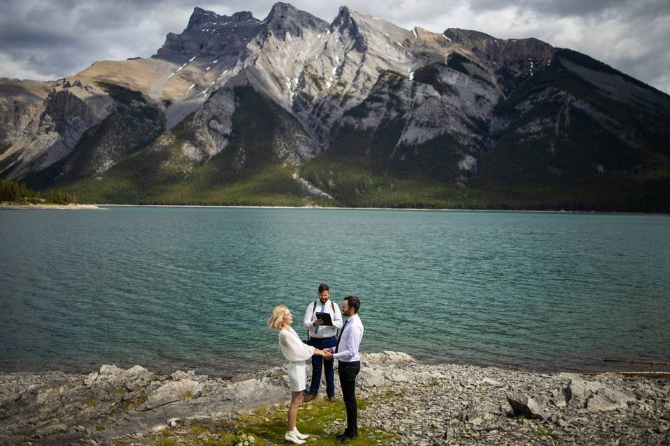 Atop the rocks