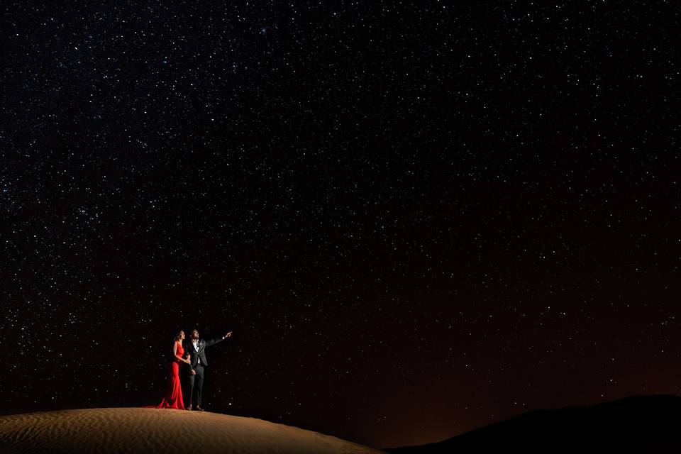 Star gazing with their love