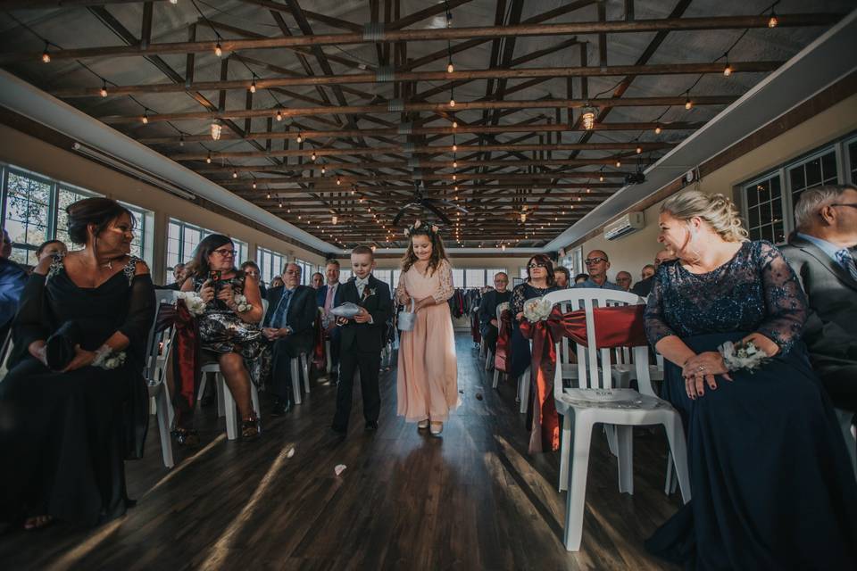 Flower girl and ring bearer