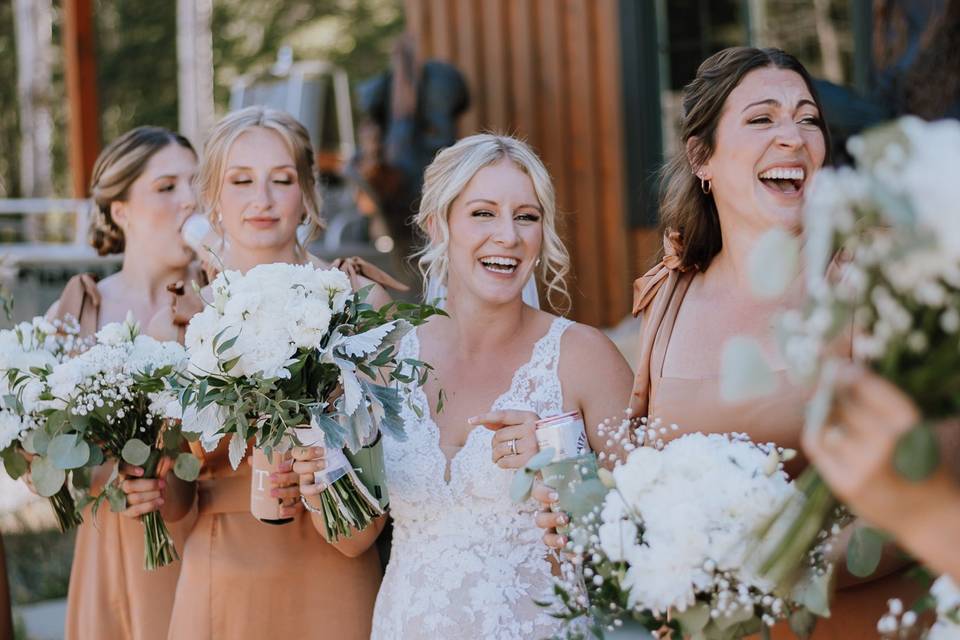 The stunning bridal party