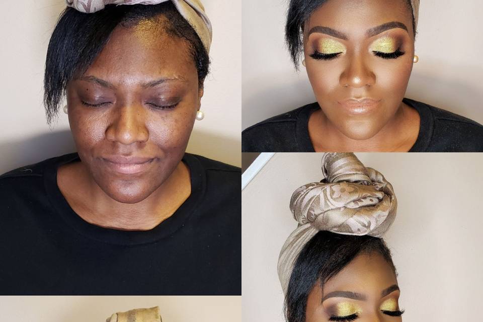 Gold smokey eye