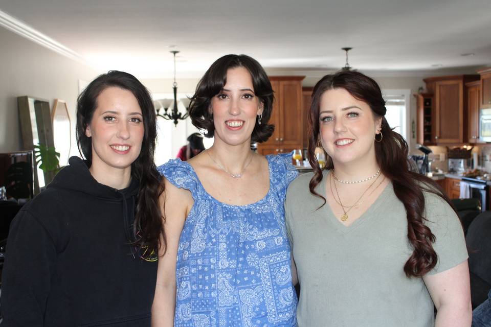 Bride and Bridesmaids