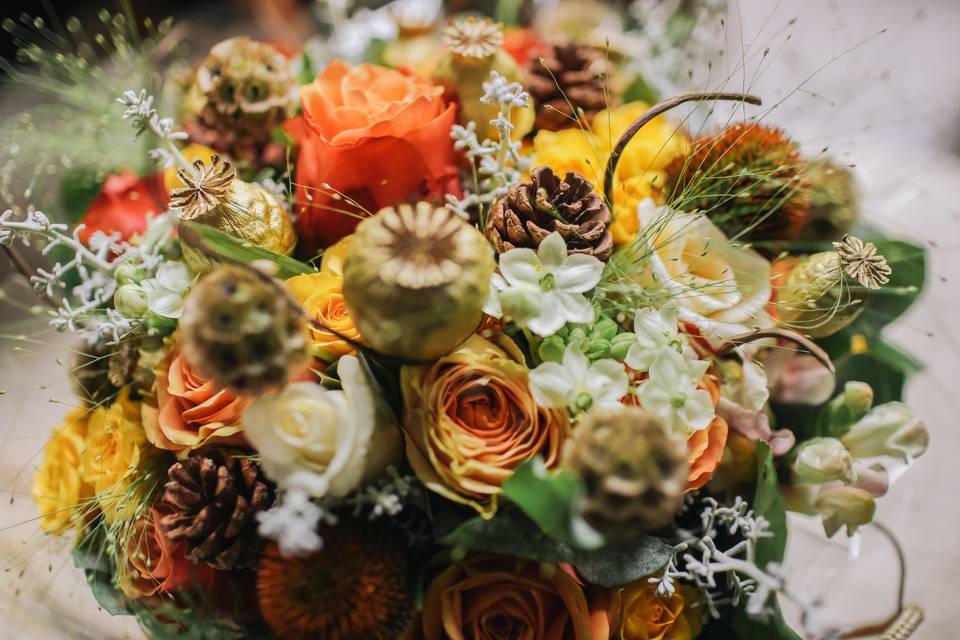 Autumn floral arrangement - Barrie Wedding Flowers