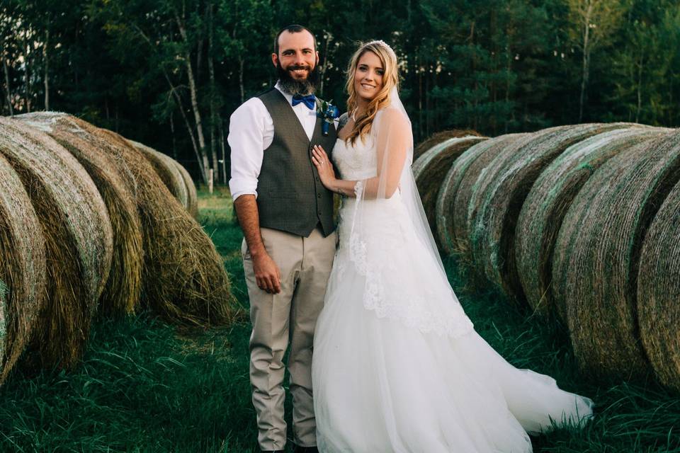 Hay Bales for a Country Weddin
