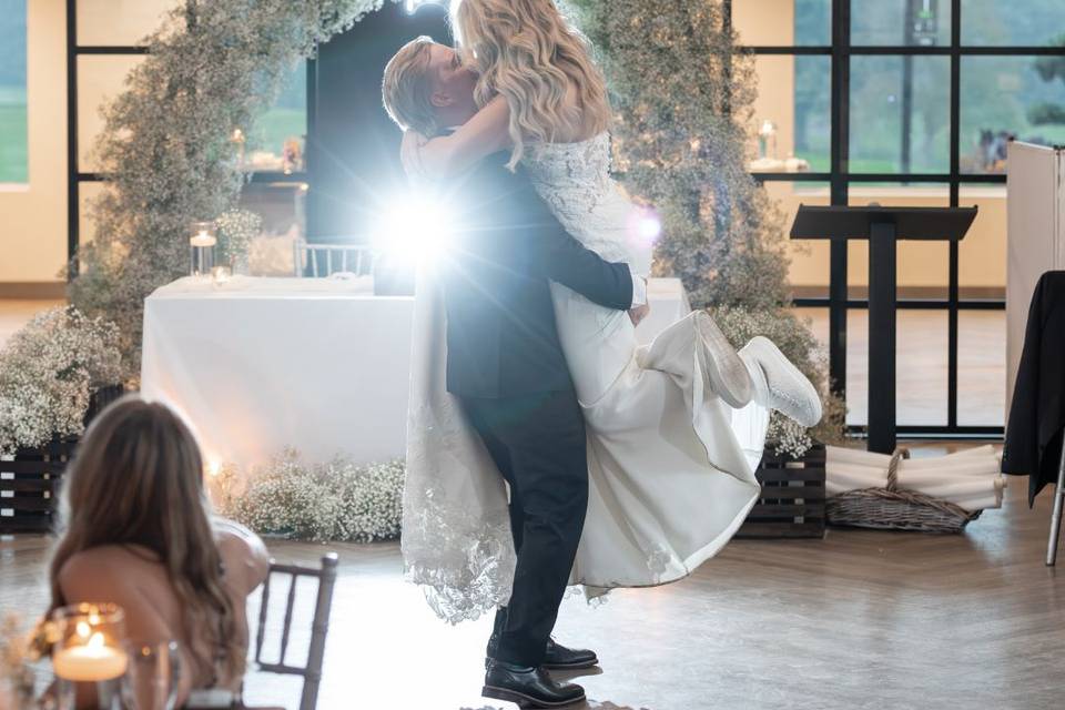 Dance floor + sweetheart table