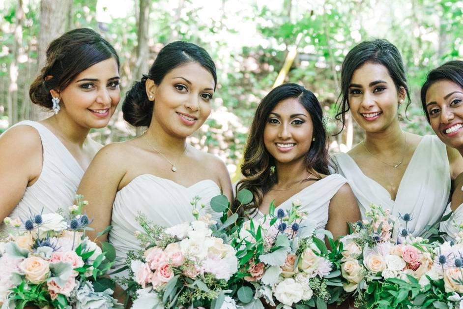 Pretty bridal party