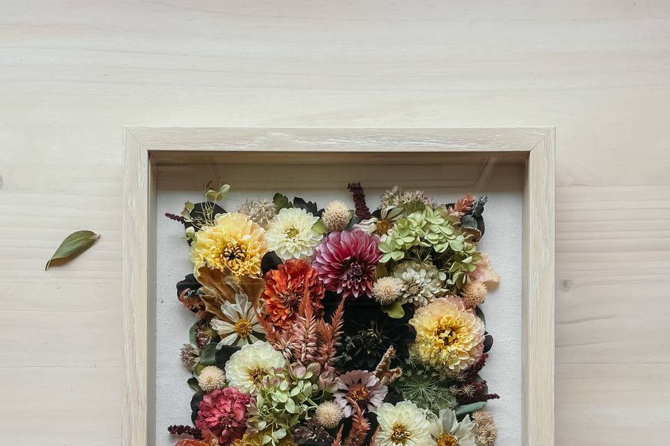 Wildflower wedding keepsake