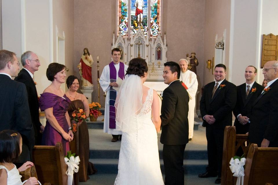 Romantic church wedding