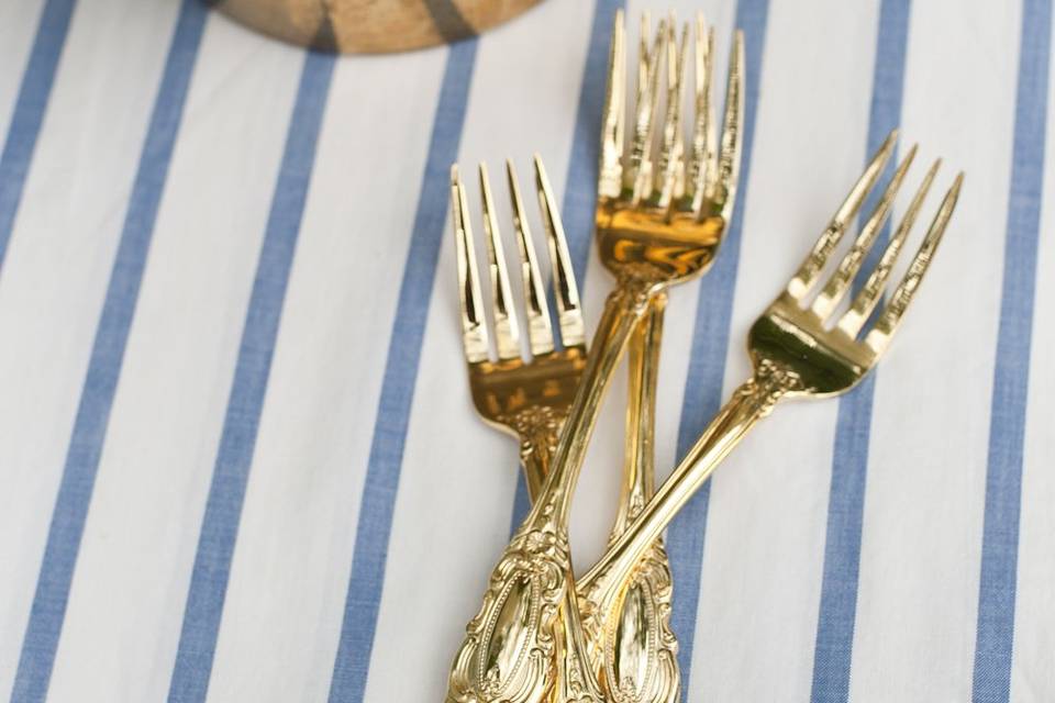 Gold flatware