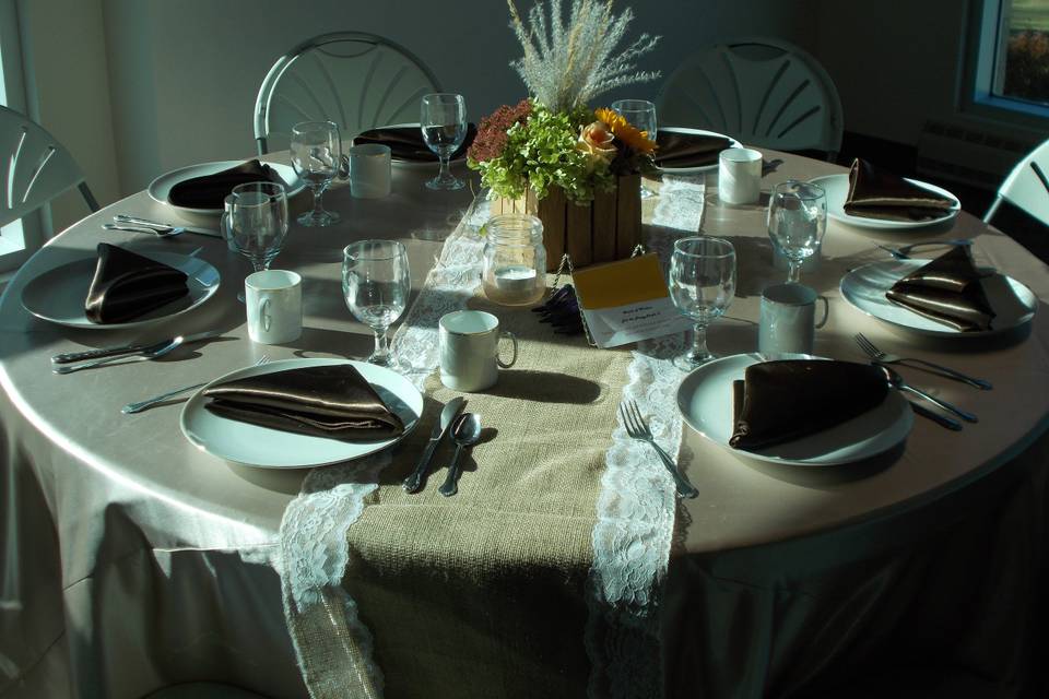 Shower Table Setting