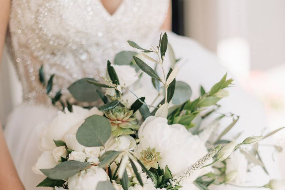 White and green bouquet