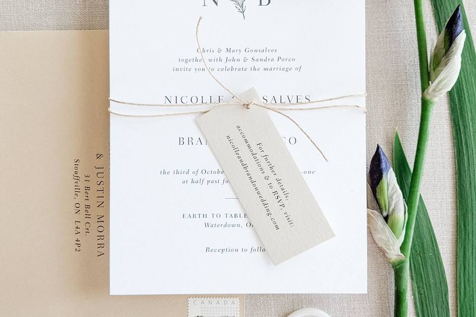 Paper Twine Invitation