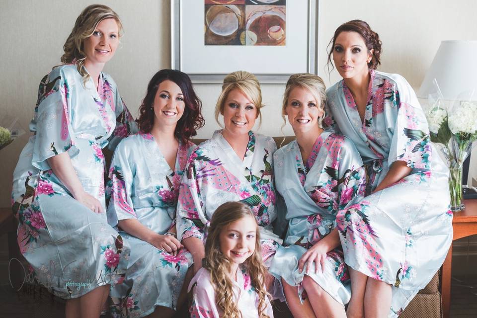 Bridal party makeup