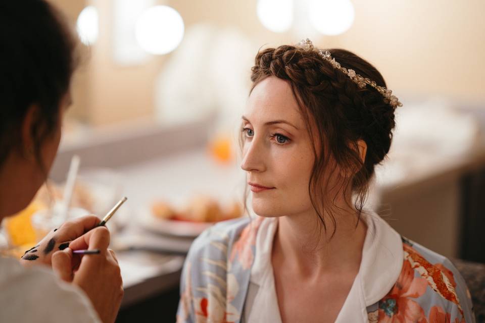 Bride Getting Ready