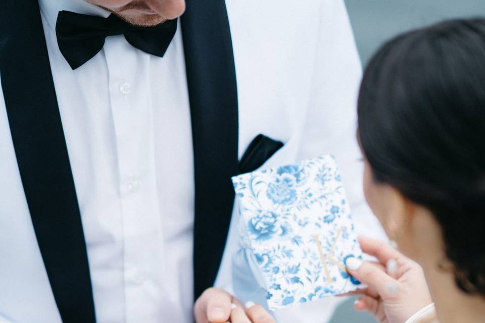 Elopement on a boat