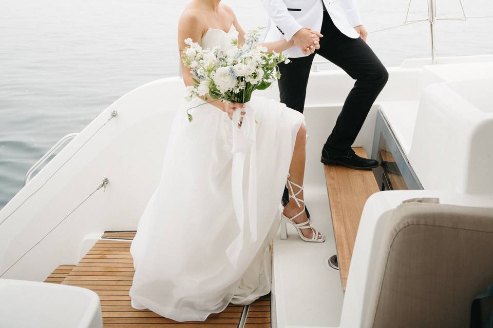 Elopement on a boat