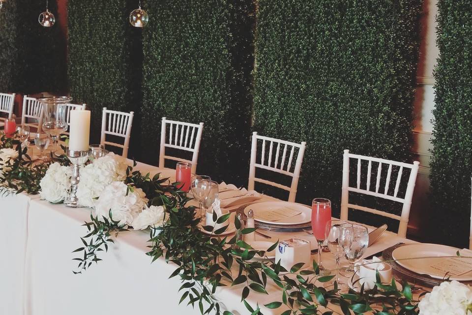 Head Table Design Greenscape