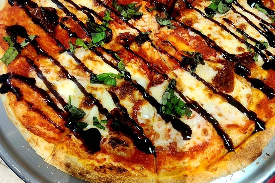 Margharita with Balsamic glaze