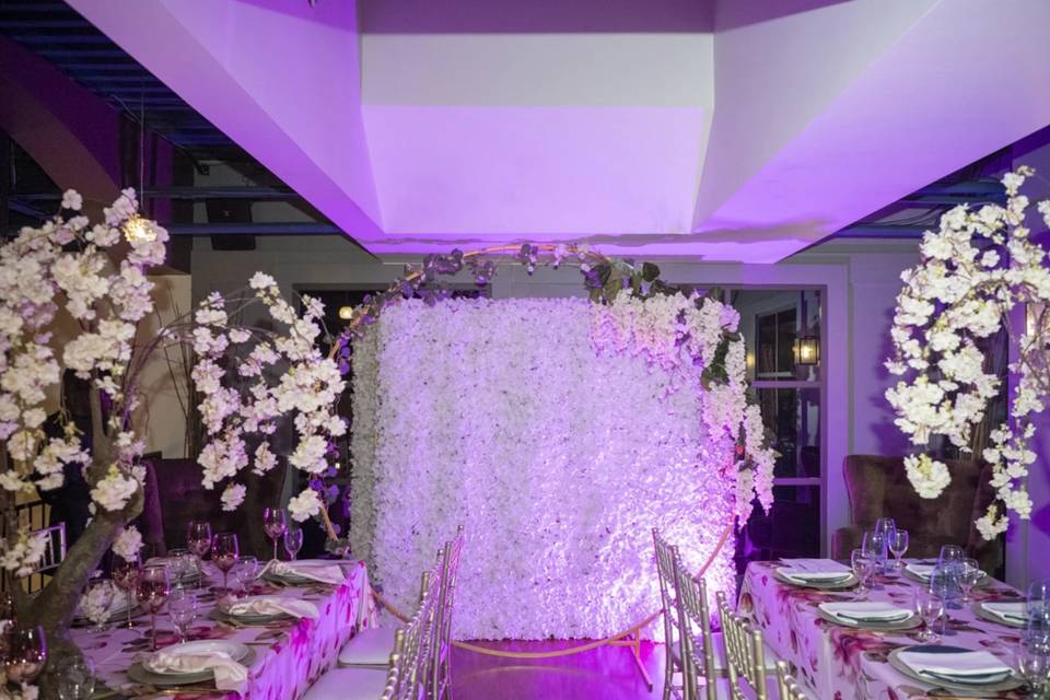 Flower wall ceremony
