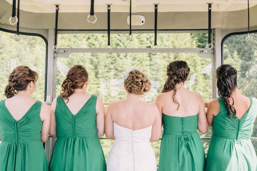 Bridal party hair