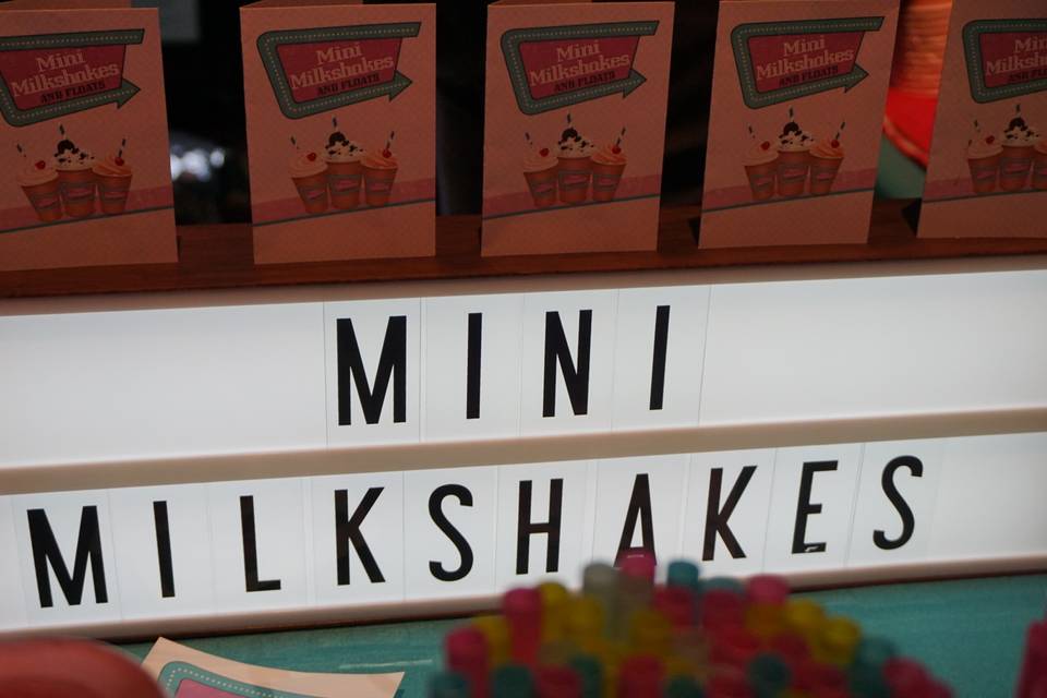Mini Milkshakes signage