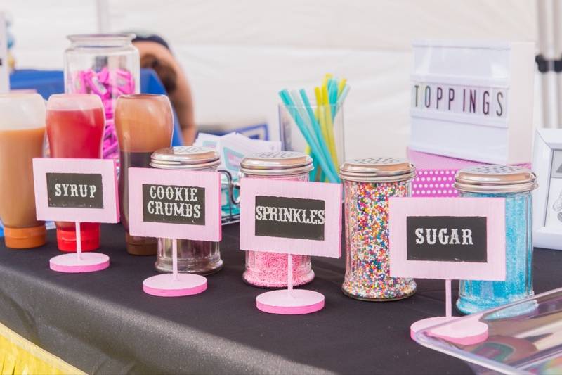 Our toppings station