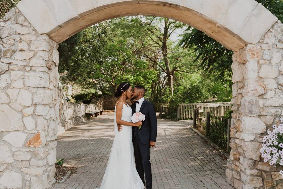 Bride and groom portrait