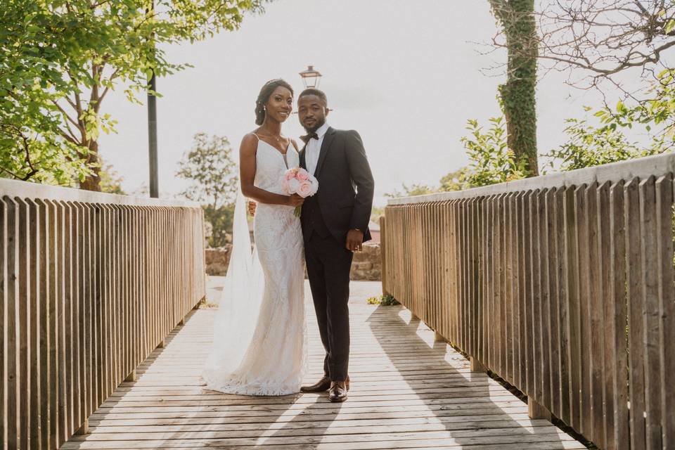 Bride and groom portrait