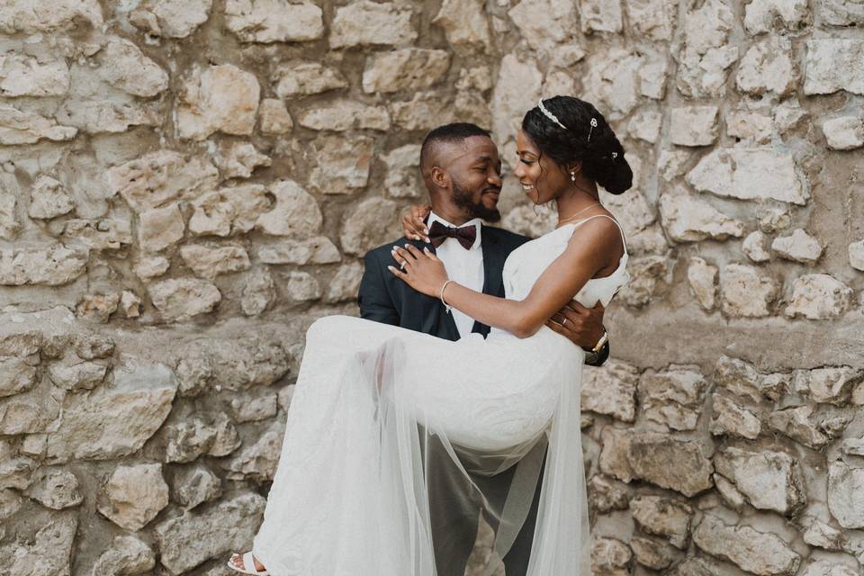 Bride and groom portrait