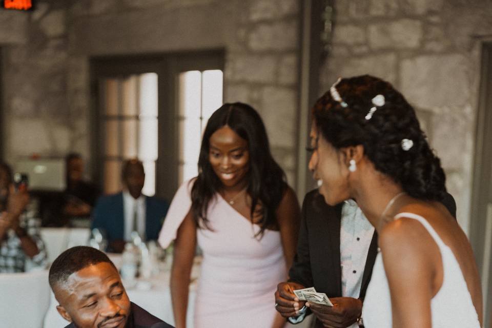 Groom dancing