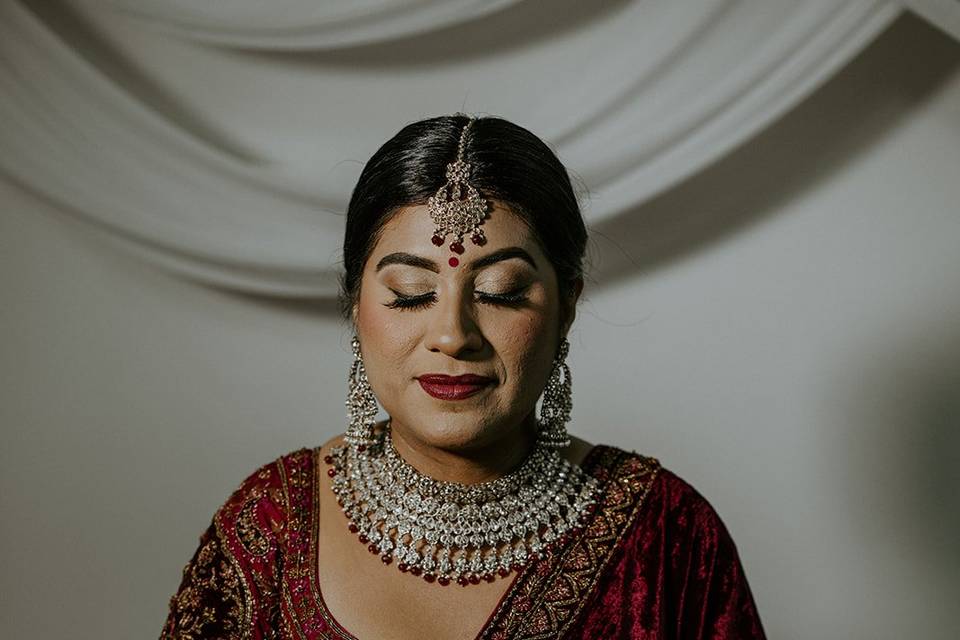 South Asian Bridal Hair Makeup