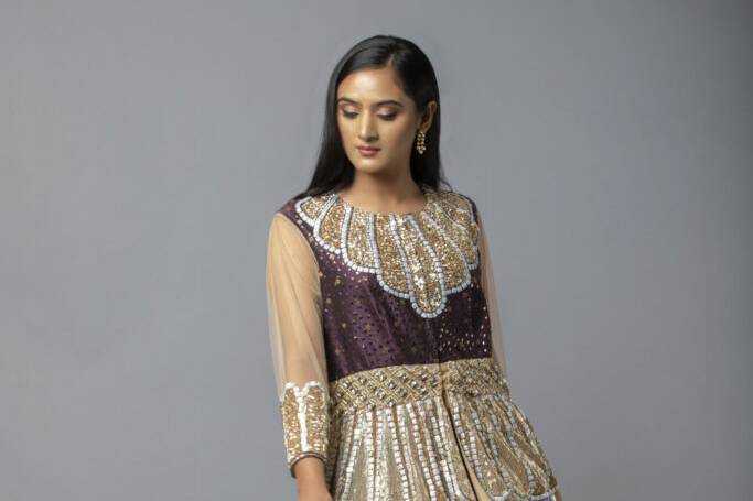 Gold Kundan Lehenga set