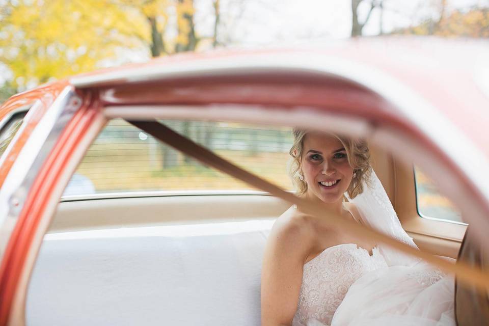 Bride in her carriage.....