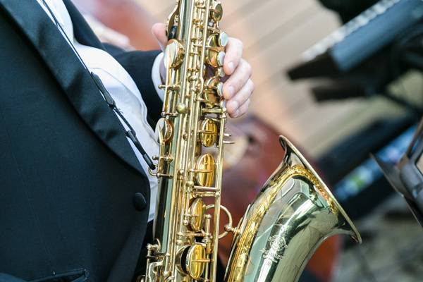 Jazz ensemble with saxophone