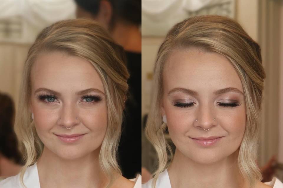 Soft glam bridal look