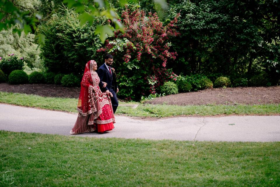 Walking in the beautiful park