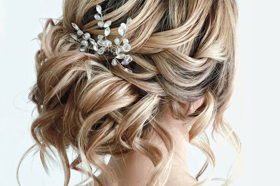 Curled updo