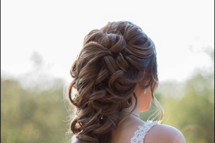 Curled updo