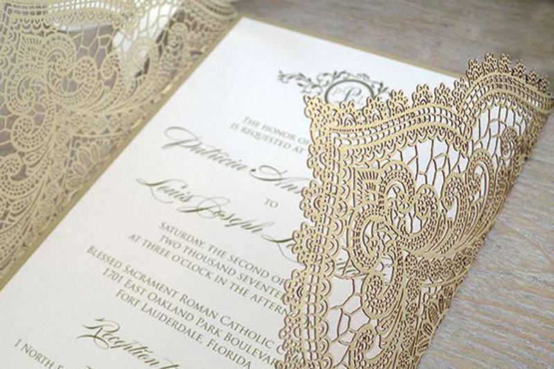 Laser-cut invitations