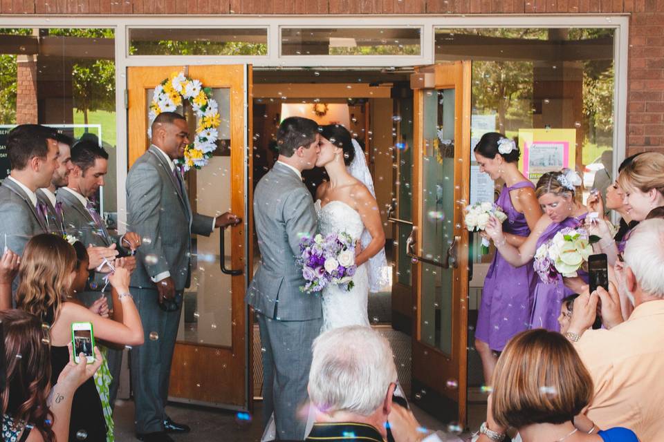 Post ceremony kiss