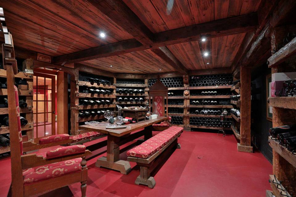 Private wine cellar for dining